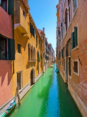 Scenic alley in Venice, Italyの写真素材