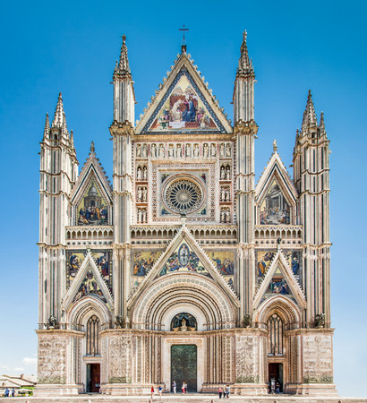 Panoramic view of Cathedral of Orvieto, Umbria, Italyの写真素材