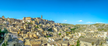 Ancient town of Matera Sassi di Matera, Basilicata, southern Italyの写真素材