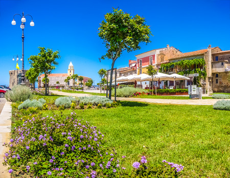 Panoramic view of beautiful coastal village Acciaroli at the Cilentan Coast, province of Salerno, Campania, southern Italyの写真素材
