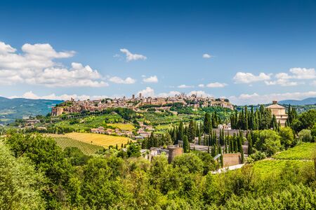 Beautiful view of the old town of Orvieto, Umbria, Italyの写真素材