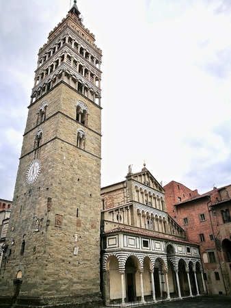pistoia square of the duomoの写真素材