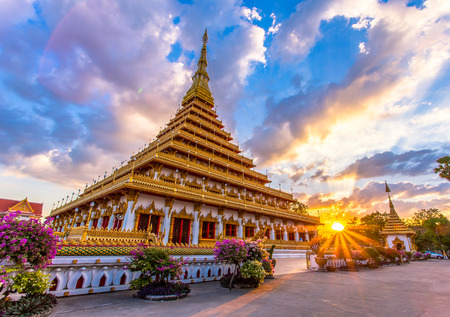 Golden temple sunsetの写真素材