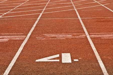 Running track number in front of tracks