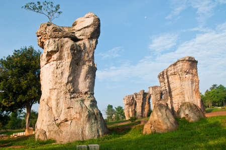 Mor Hin Khao Chaiyaphum Stonehenge of Thailandの写真素材