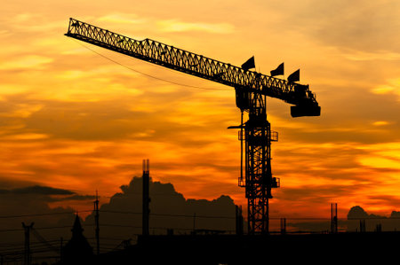 Tower crane,Construction site