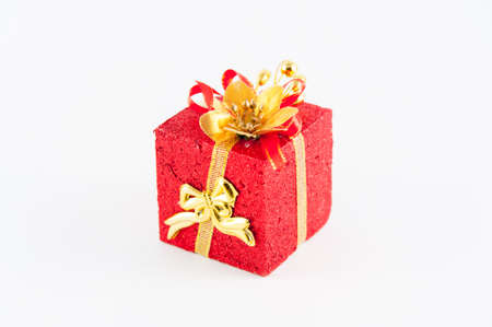Gift boxes, Christmas Day and New Year's isolated on a white surface.の写真素材