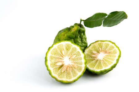 bergamot on the white backgroundの写真素材
