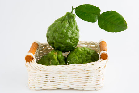 bergamot on the white background