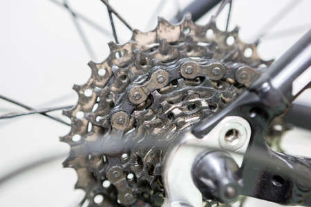 Old bicycle gearの写真素材