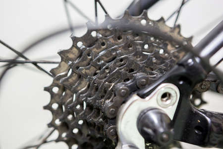 Old bicycle gearの写真素材