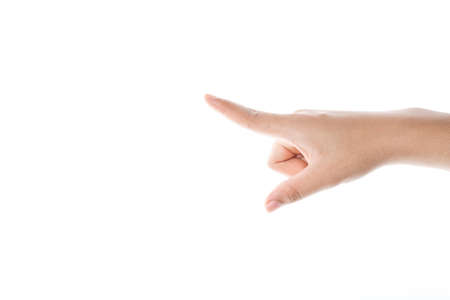 hand on the white backgroundの写真素材