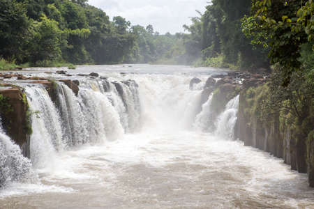 Pha Suam Waterfall in Paksong,Champasak Province,Laosの写真素材
