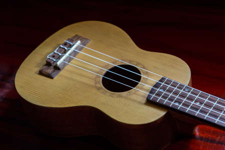 Close up ukulele oldの写真素材