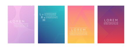 Abstract background and geometric wave line style with gradient. vector illustrationのイラスト素材