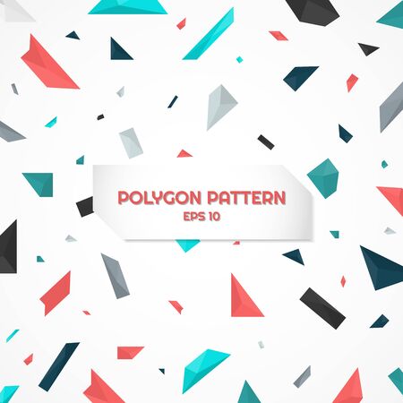 Polygon pattern modern colorful background minimal bright style with space. vector illustrationのイラスト素材