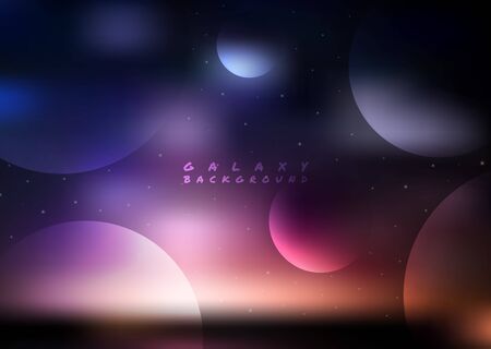 Galaxy background modern universe design planet concept light glowing. vector illustrationのイラスト素材
