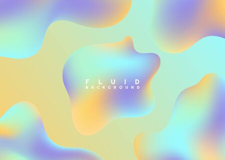Fluid element background white light design colorful clean sky style. vector illustrationのイラスト素材