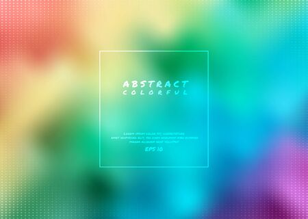 Abstract rainbow background colorful modern party style halftone design with space for your text. vector illustrationのイラスト素材