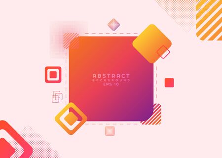 Abstract colorful pastel background modern art design geometric shape halftone. vector illustrationのイラスト素材
