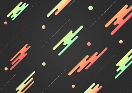 Abstract design black color background modern shape colorful contrast art design. vector illustrationのイラスト素材