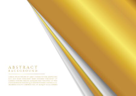 Metallic silver and gold color background luxury concept design. vector illustration.のイラスト素材
