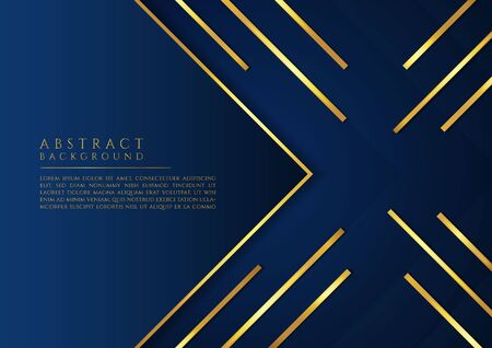 Abstract background geometric shape and stick gold color luxury concept. vector illustration.のイラスト素材
