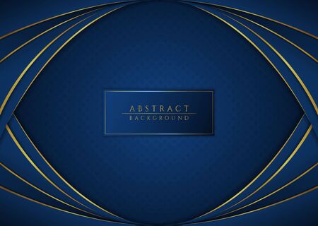 Abstract curve shape luxury gold background gold metallic color with space. vector illustration.のイラスト素材