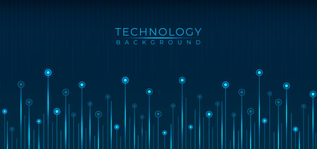 Technology line pattern data flow blue color glow light with space for your content. vector...