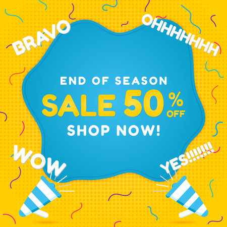 Sale banner celebrate party concept shopping design. vector illustration.