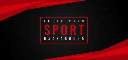 Sport black background red triangle frame overlap shape design. vector illustration.のイラスト素材