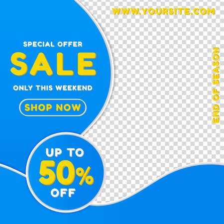 Sale banner fluid wave design frame for product image. vector illustration.のイラスト素材