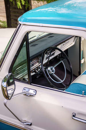 In Poland, in the city of PoznaÅ, there is the American Classic Center, company renovating old American cars. This Ford is one of their projects. Antique American car, truck, Ford F100のeditorial素材