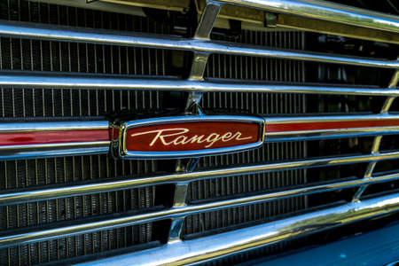 In Poland, in the city of PoznaÅ, there is the American Classic Center, company renovating old American cars. This Ford is one of their projects. Antique American car, truck, Ford F100のeditorial素材