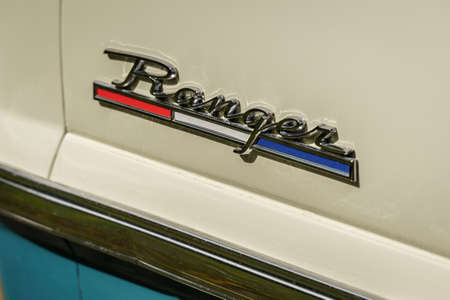 In Poland, in the city of PoznaÅ, there is the American Classic Center, company renovating old American cars. This Ford is one of their projects. Antique American car, truck, Ford F100のeditorial素材