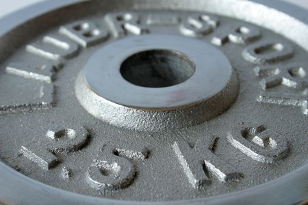Closeup to dumbbell weight 2,5 kgの写真素材