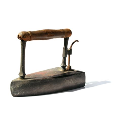 Old iron isolatedの写真素材