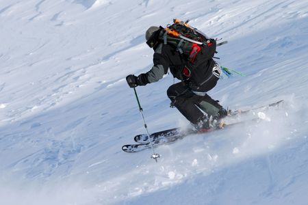 Ski free ridingの写真素材