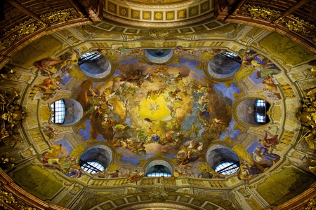 Decoration of National library (Nationalsbibliothek) in Vienna, Austriaのeditorial素材