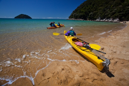 Seakayaking in Abel Tasman NP, New Zealandのeditorial素材