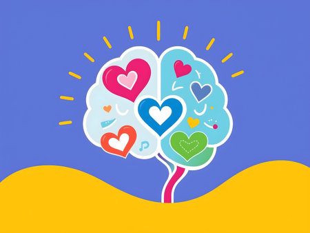 Valentine's day card with heart tree. Vector illustration.の素材