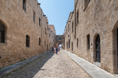 Rhodes, Greece. May 30, 2018. The Street of the Knights. Old Town, Island of Rhodes, Greece, Europe.のeditorial素材