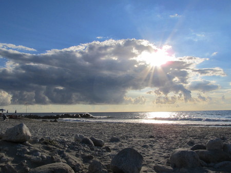 at the beachの写真素材