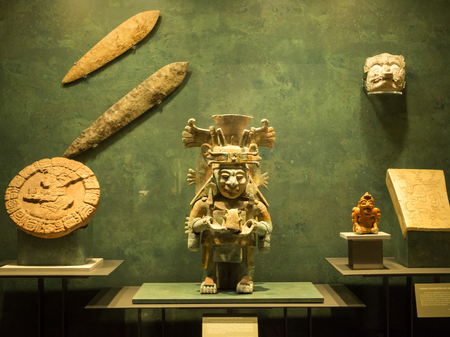 Mexico City, Central America, January 2018[The National Museum of Anthropology, ancient Aztec Mayan artifacts ]のeditorial素材