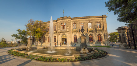 Mexico City, Central America, January 2018 [Colonial Chapultepec Castle, views, hill, park]のeditorial素材