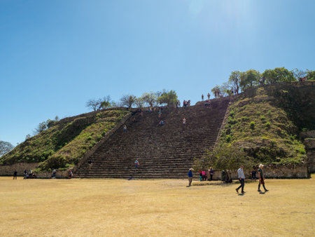 Monte Alban, Oaxaca, Mexico, South America - January 2018: [Biggest ruins of ancient Zapotec city at...