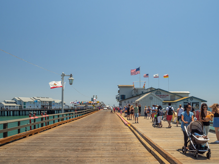 Santa Barbara, California, USA: central coast, Pacific ocean beach, tourist and resort destinationのeditorial素材