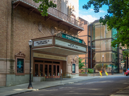 Portland, Oregon, USA - July 2018: Protland City Skyline and Downtownのeditorial素材