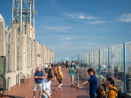 New York City, Manhattan island, United States of America [ Rockefeller center plaza building,...