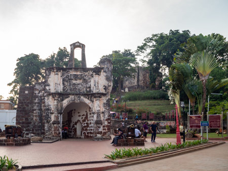 Malacca City, Malaysia: Christ Church by the river walk with restaurants, bars and fort castle